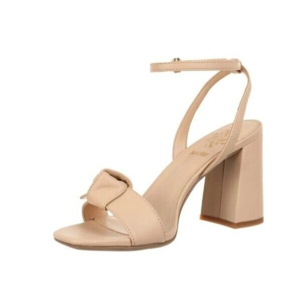 Sam & Libby Jordan Women's 7 Sandal Blonde High 3.75" Chunky Block Heel Strappy